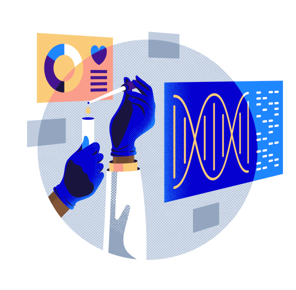 Illustration representing the Color genomics dashboards and validating a sample