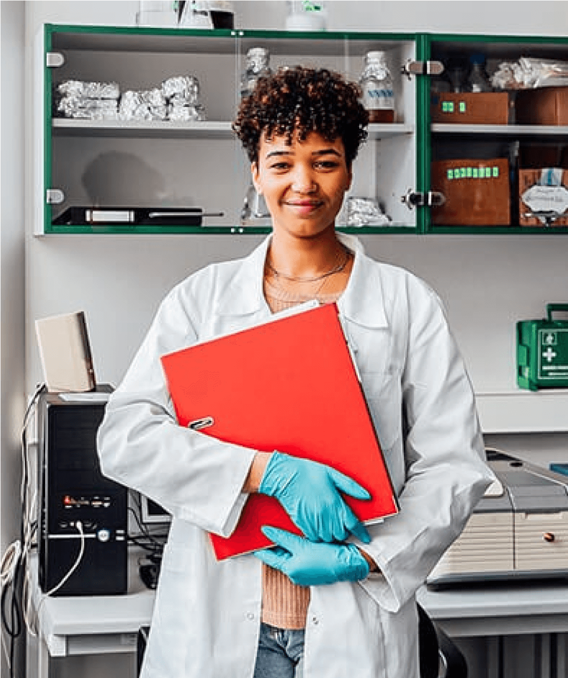 Woman in Lab Coat