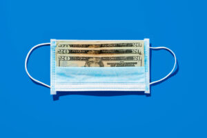 Surgical Mask with bank notes